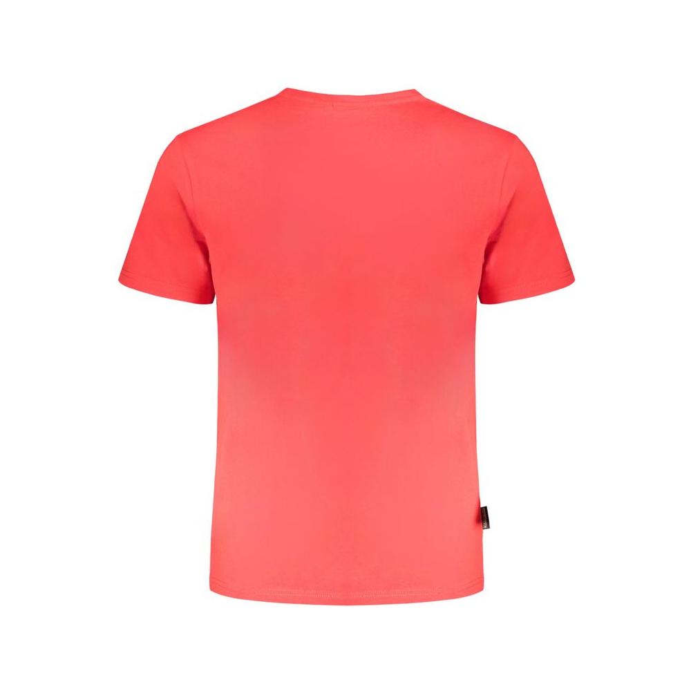 Napapijri Red Cotton T-Shirt Napapijri Tomato