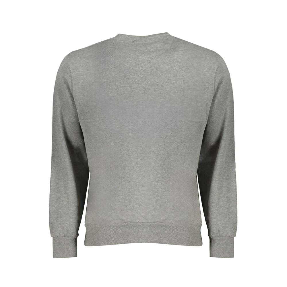 North Sails Gray Cotton Men Sweater North Sails Dark Gray