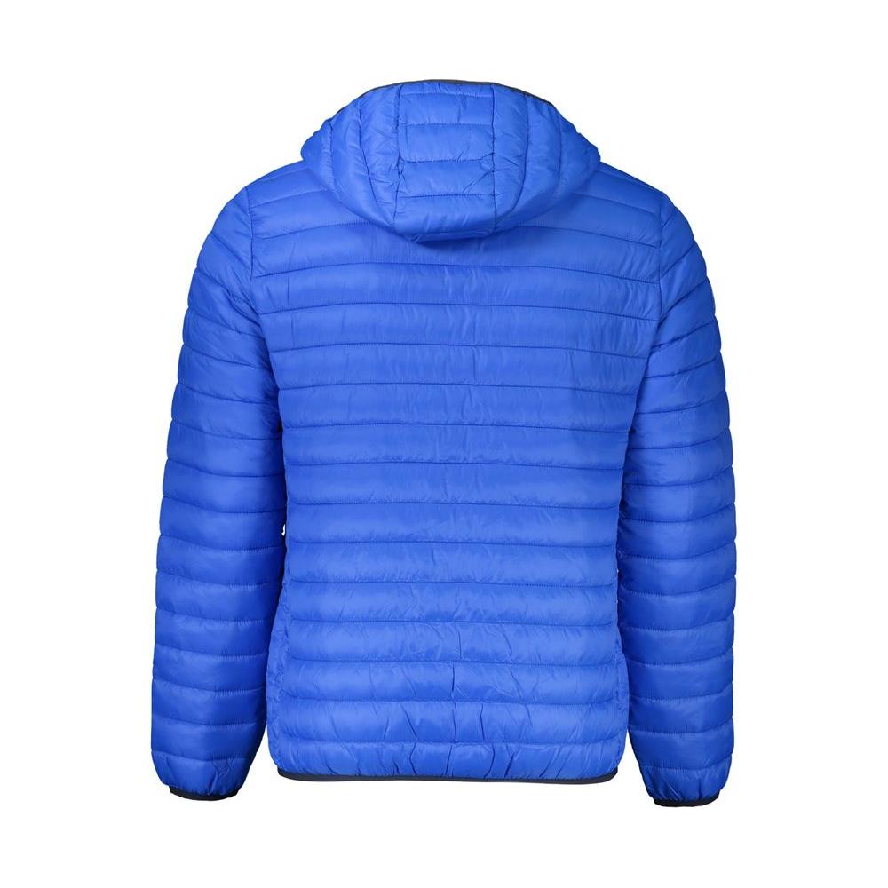 Cavalli Class Blue Polyamide Men Jacket Cavalli Class Royal Blue