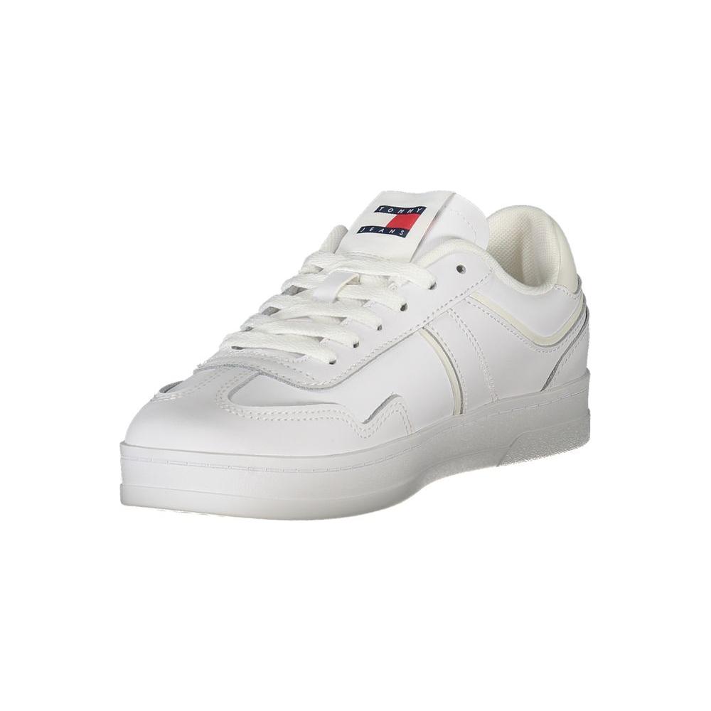 Tommy Hilfiger White Polyethylene Women Sneaker Tommy Hilfiger Light Gray