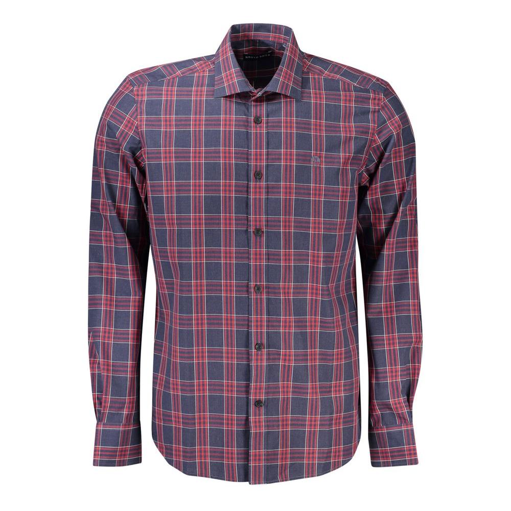 North Sails Blue Cotton Men Shirt North Sails Dim Gray