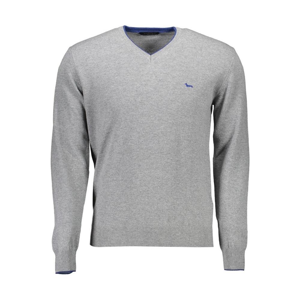 Harmont & Blaine Gray Wool Men Sweater Harmont & Blaine Dark Gray