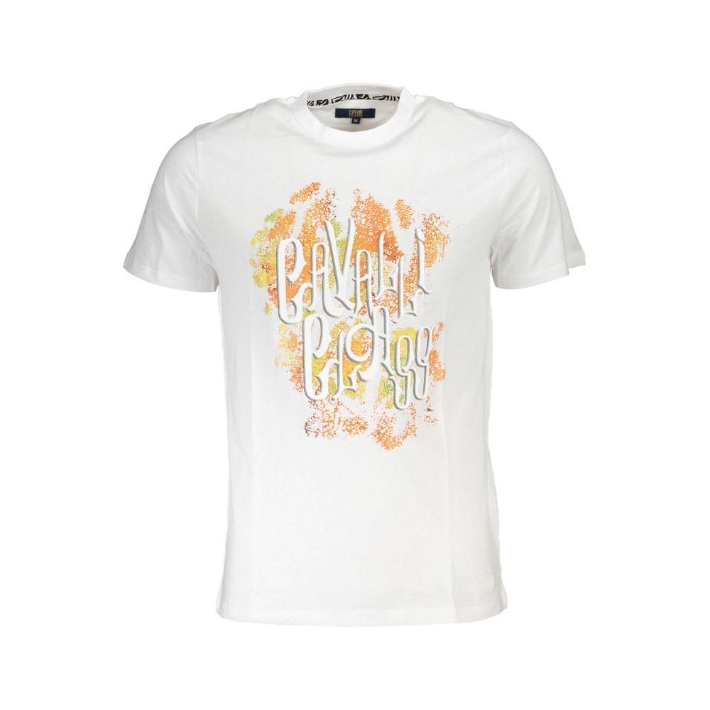 Cavalli Class Gray Cotton Men T-Shirt Cavalli Class Beige