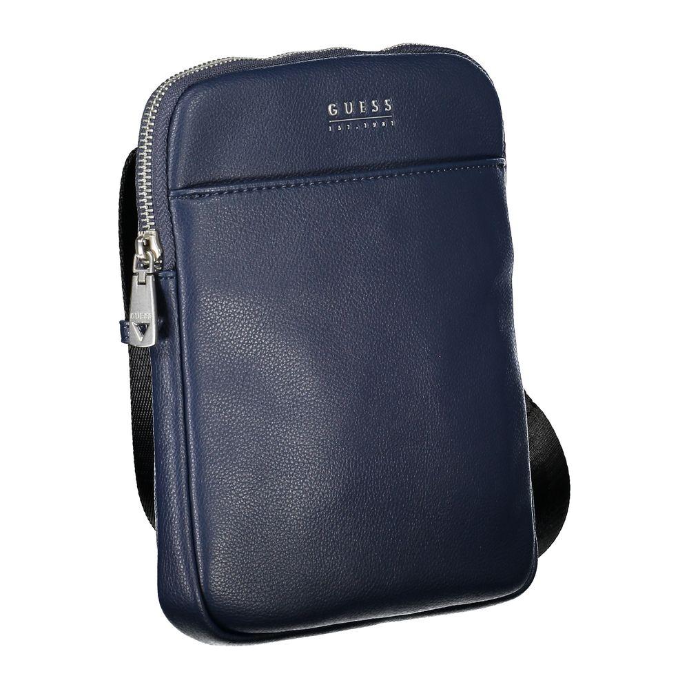 Guess Jeans Sleek Blue Shoulder Bag with Ample Storage Guess Jeans Dark Slate Gray