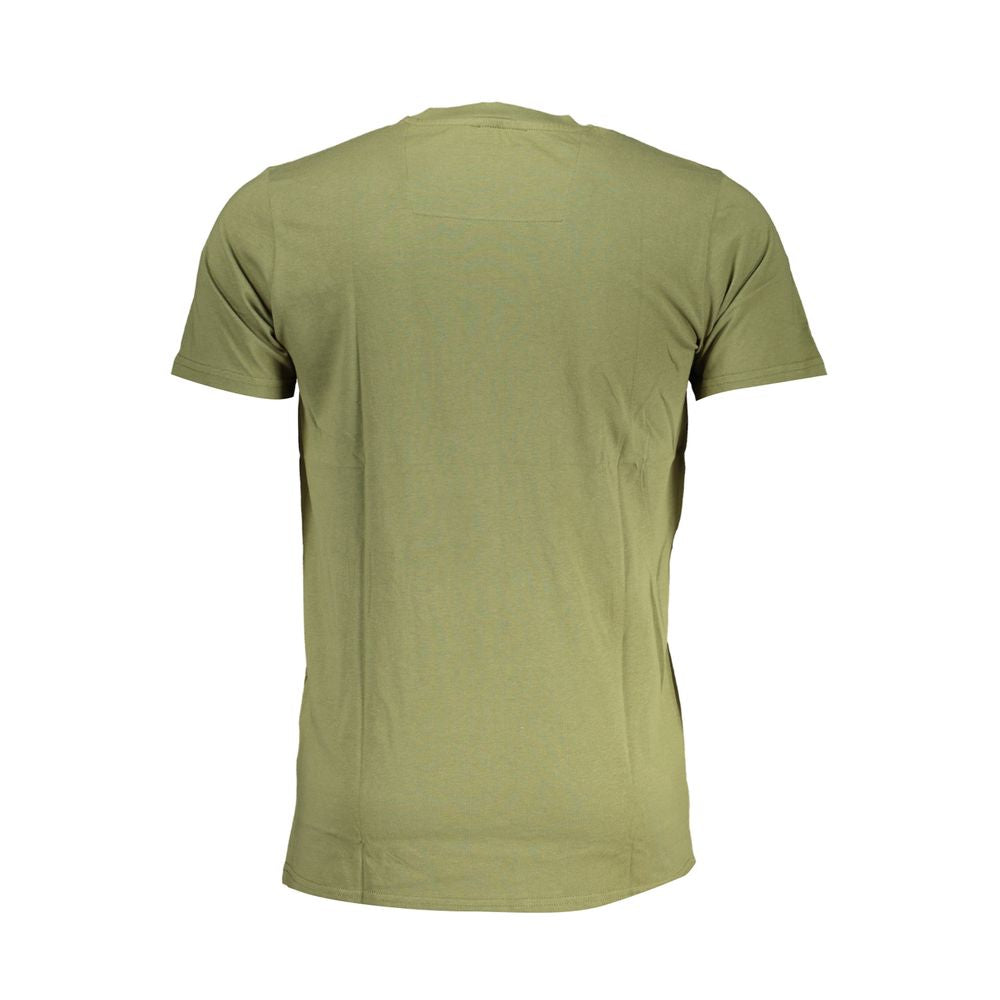 Cavalli Class Green Cotton T-Shirt Cavalli Class Dark Khaki