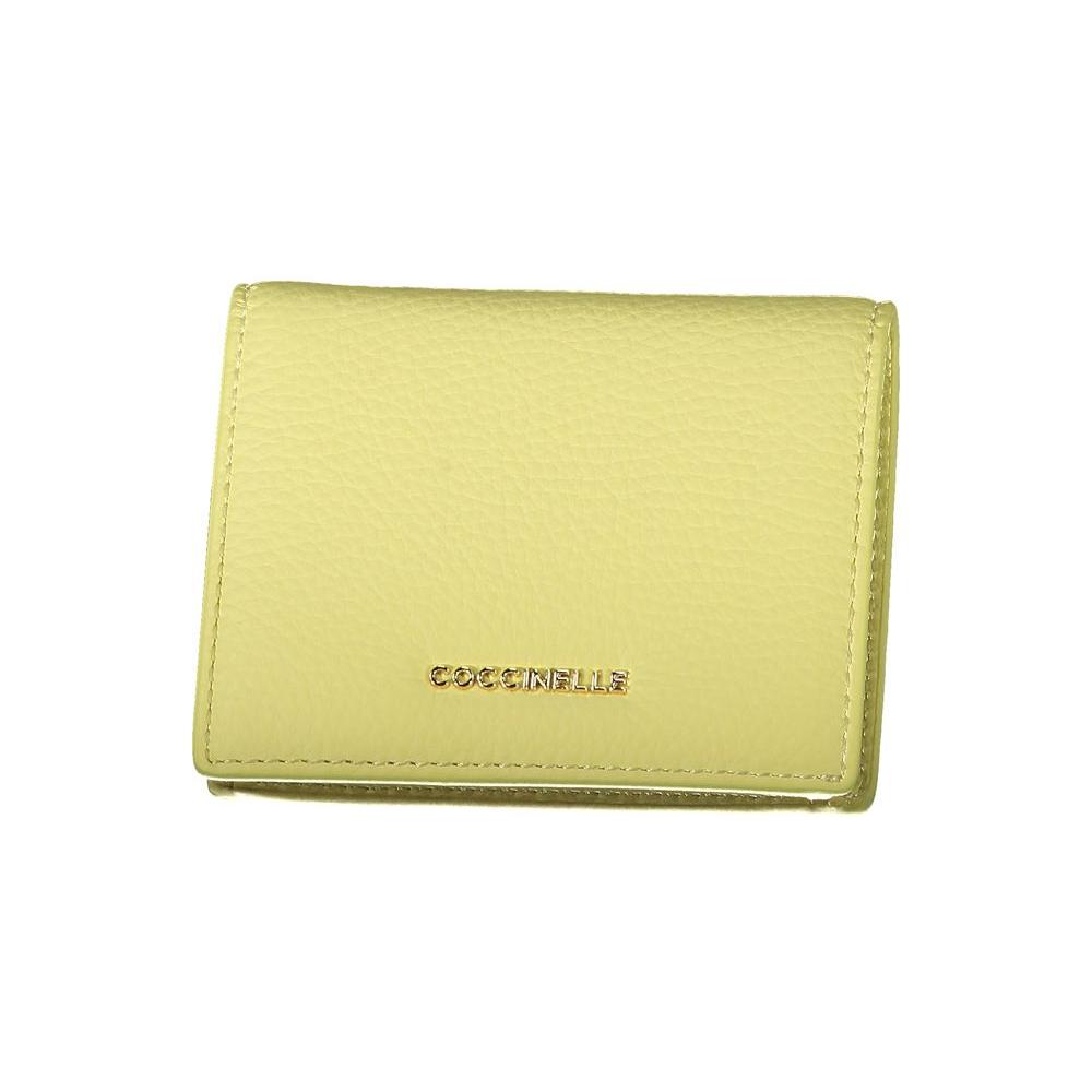Coccinelle Yellow Leather Wallet Coccinelle Light Goldenrod