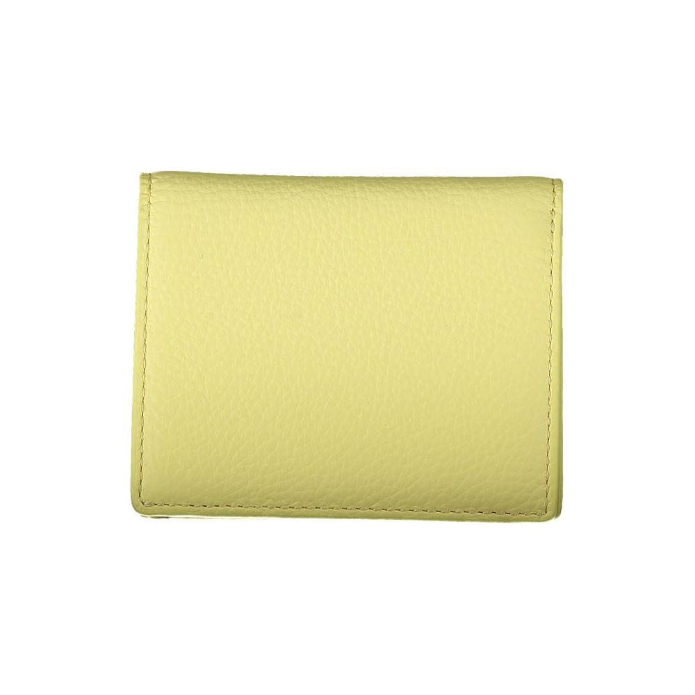 Coccinelle Yellow Leather Wallet Coccinelle Light Goldenrod