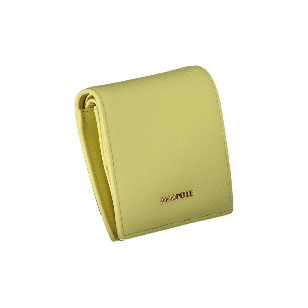 Coccinelle Yellow Leather Wallet Coccinelle Dark Khaki