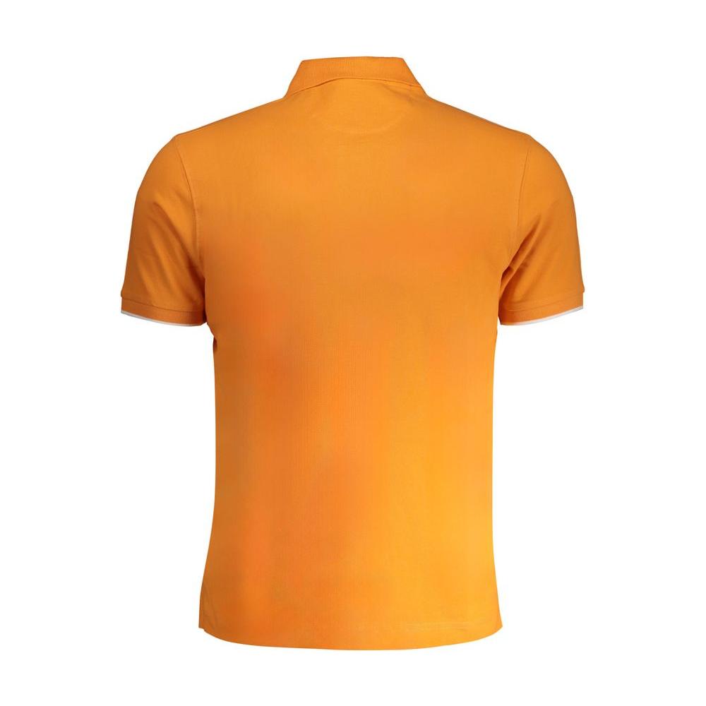 La Martina Orange Cotton Polo Shirt La Martina Goldenrod