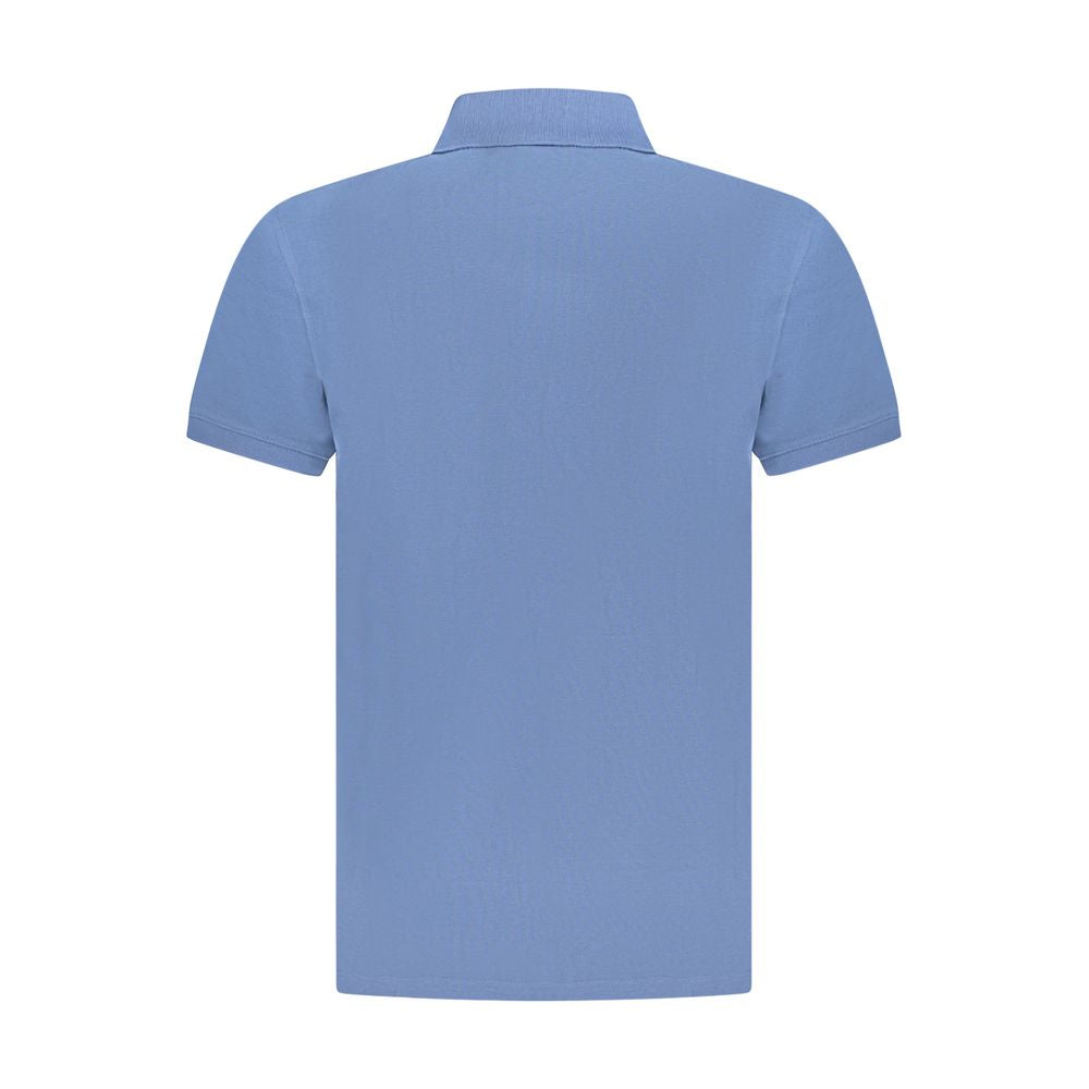 Timberland Blue Cotton Men Polo Shirt Timberland Light Slate Gray