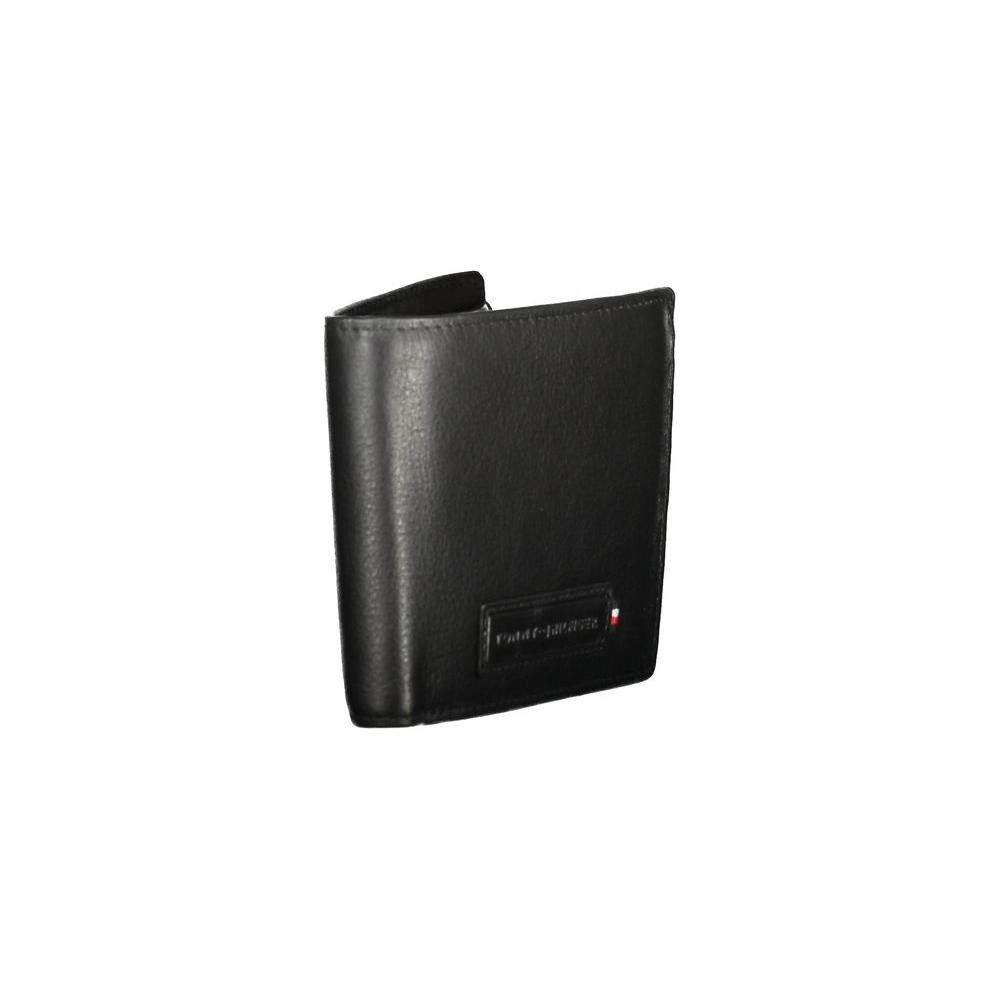 Tommy Hilfiger Black Leather Men Wallet Tommy Hilfiger Dark Slate Gray