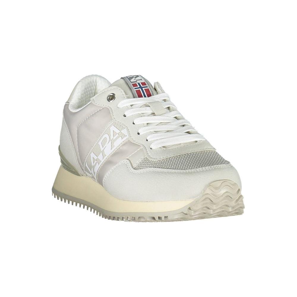Napapijri Gray Polyester Women Sneaker Napapijri Light Gray