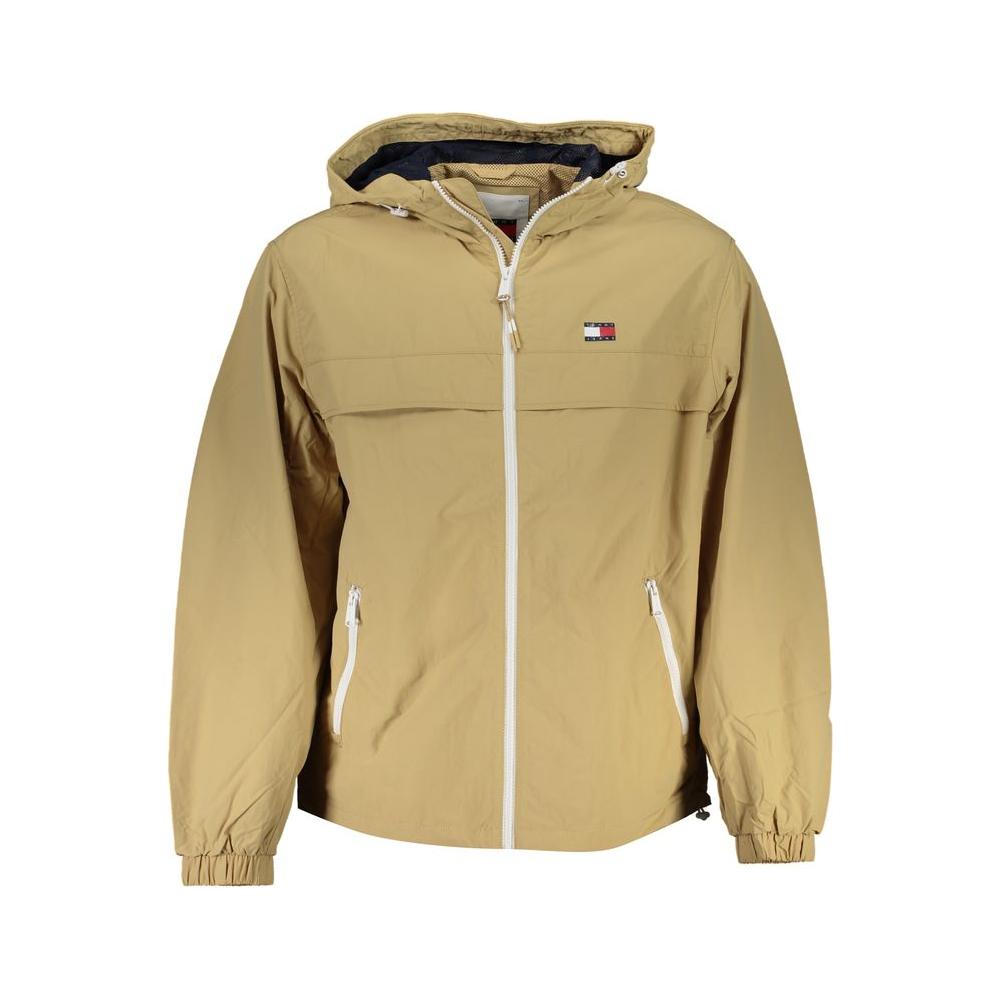 Tommy Hilfiger Beige Polyamide Jacket Tommy Hilfiger Dark Khaki