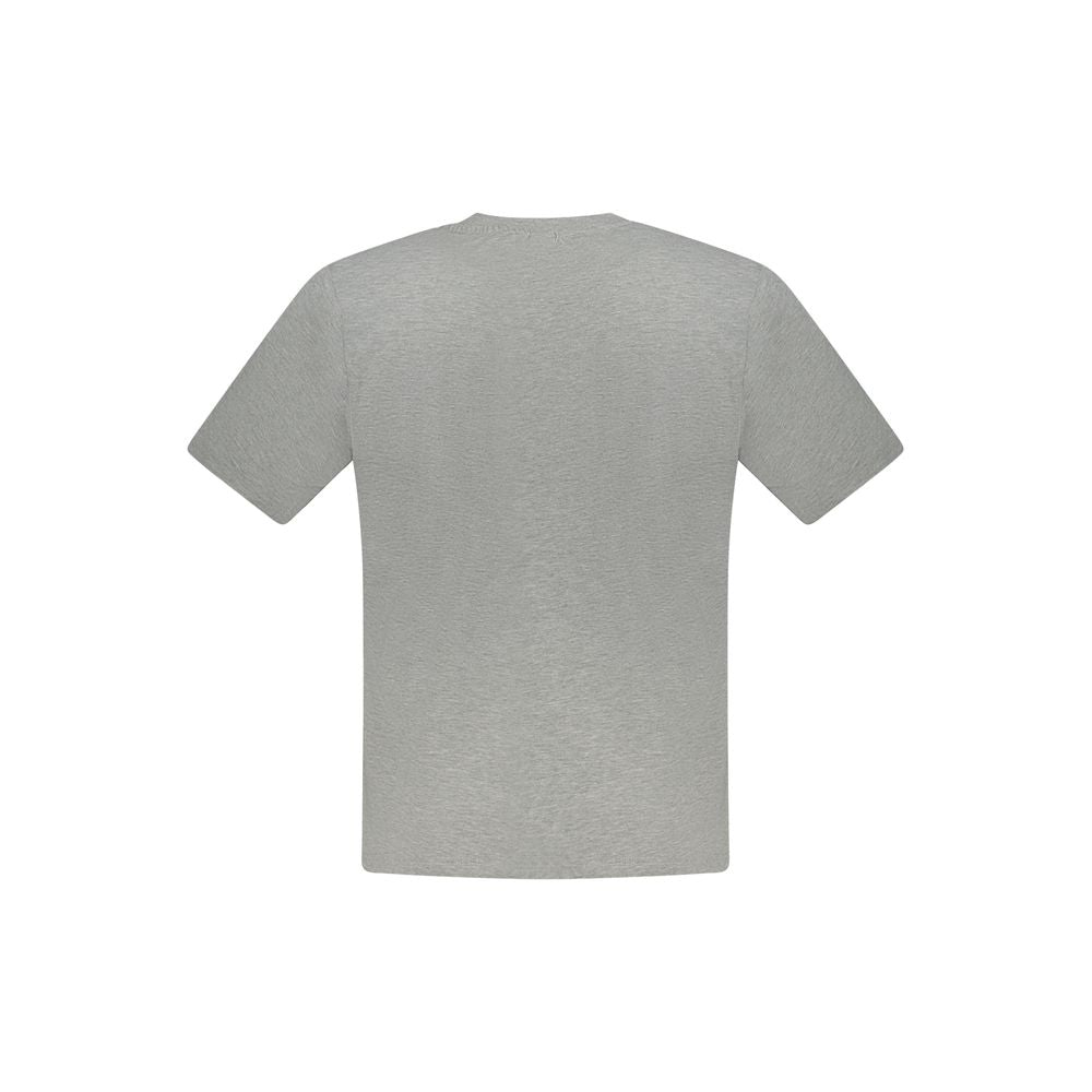 North Sails Gray Cotton Men T-Shirt North Sails Dark Gray