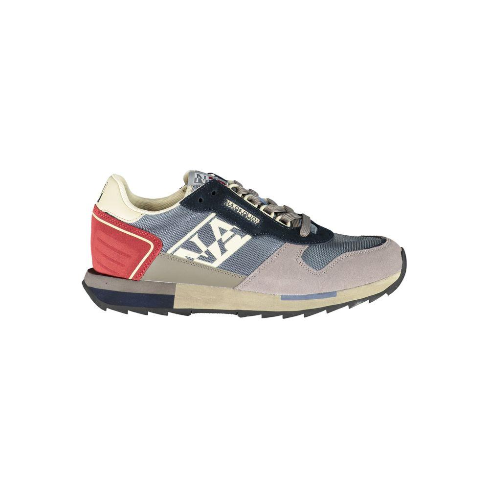 Napapijri Gray Leather Men Sneaker Napapijri Rosy Brown