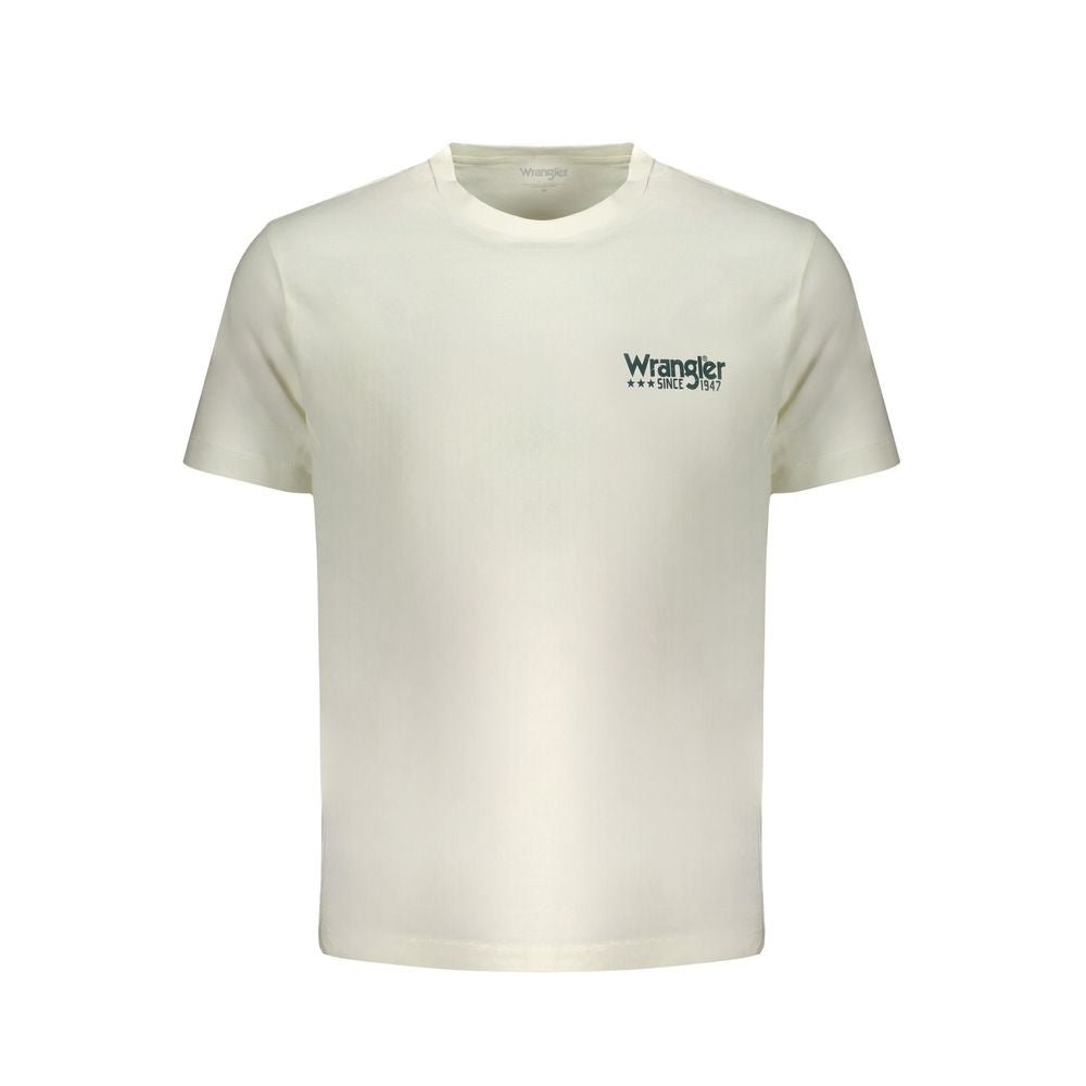 Wrangler White Cotton T-Shirt Wrangler Light Gray