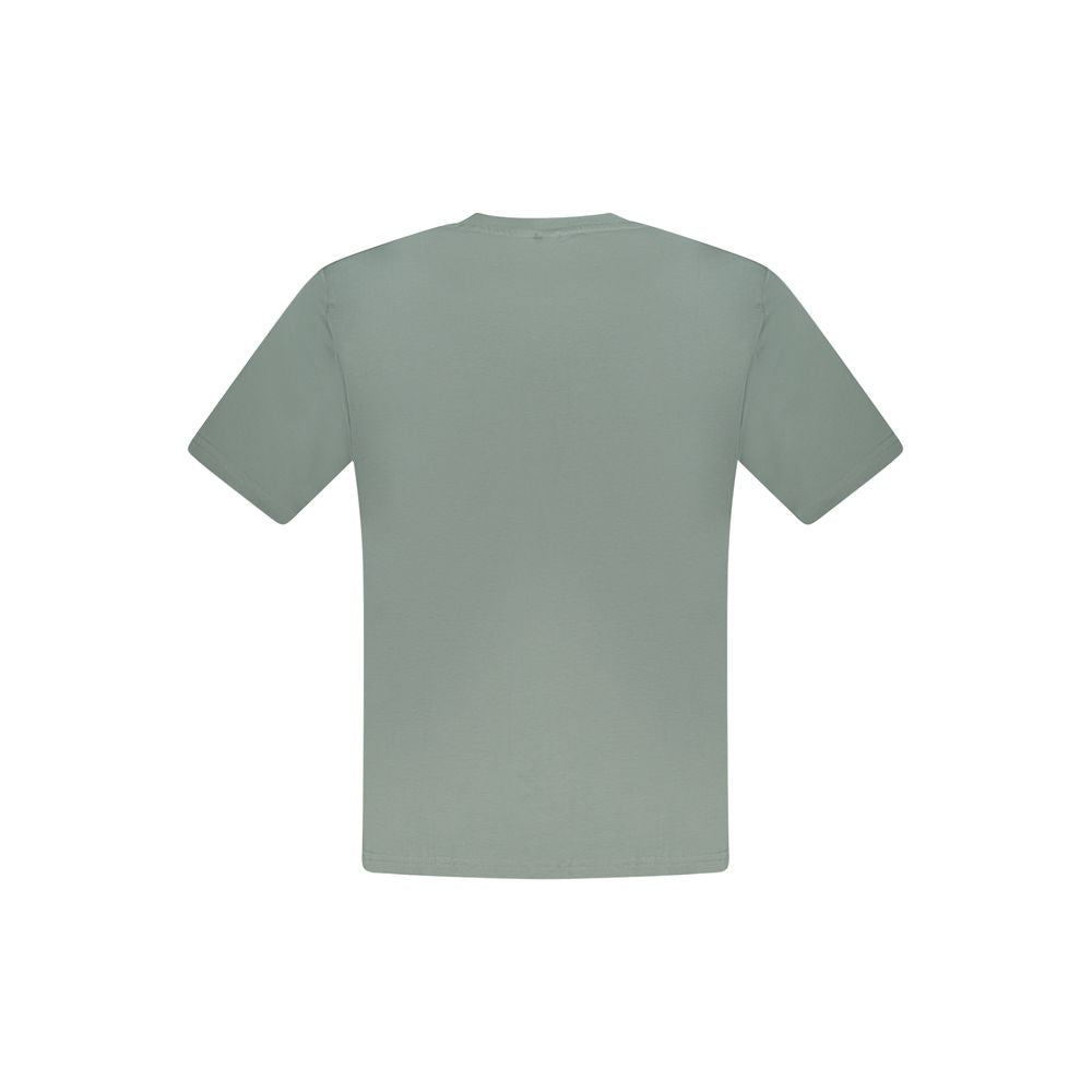 North Sails Green Cotton Men T-Shirt North Sails Light Slate Gray