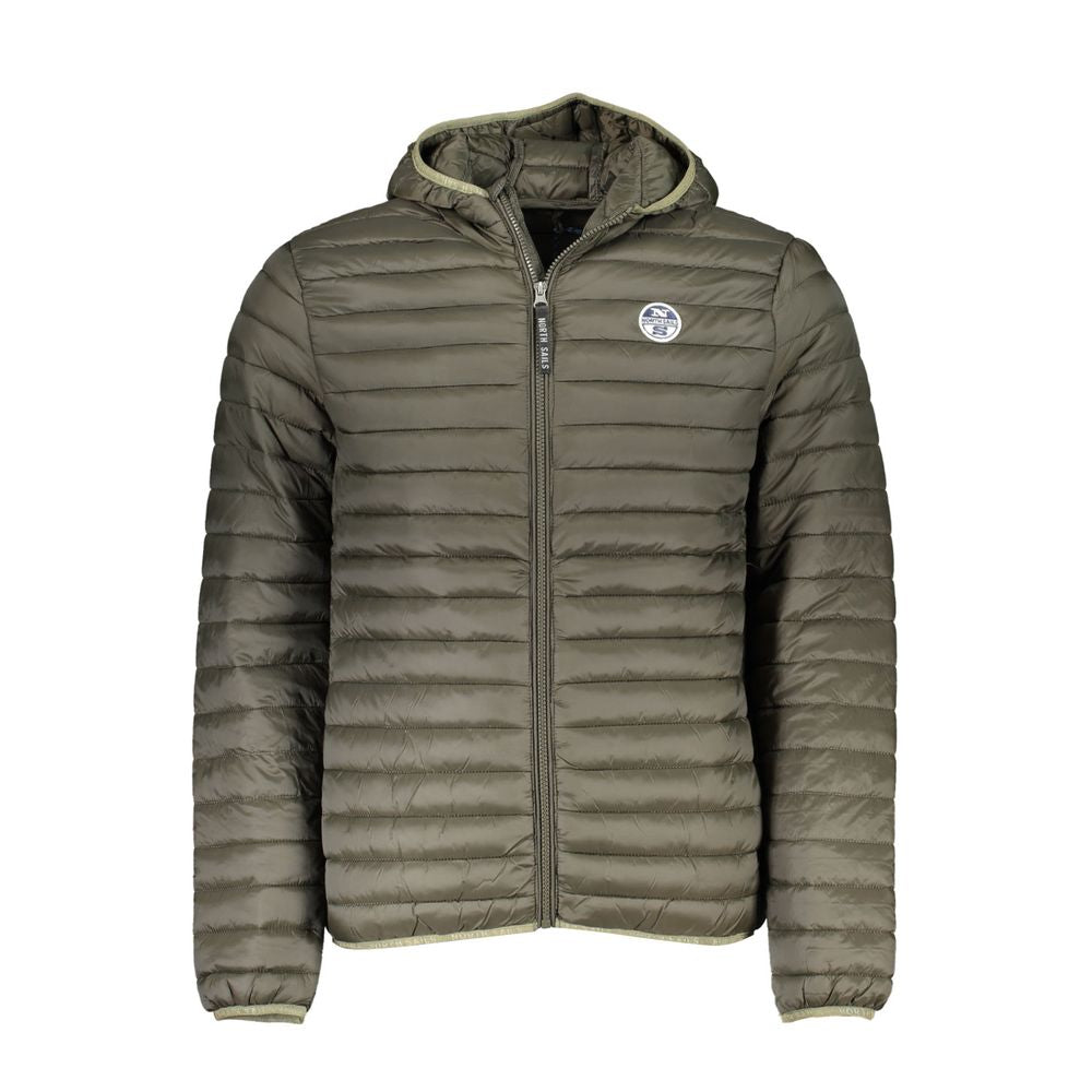 North Sails Green Polyamide Men Jacket North Sails Dim Gray