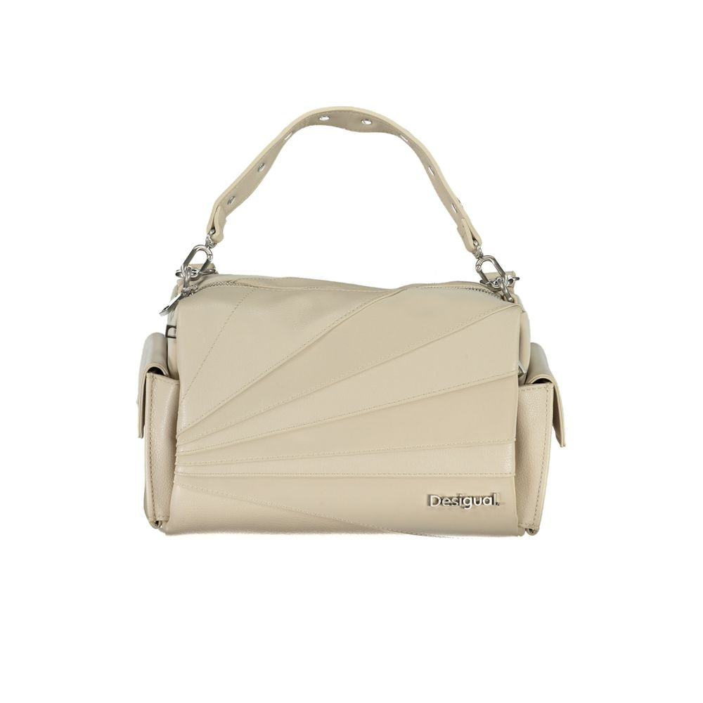 Desigual Beige Polyethylene Handbag Desigual Gray