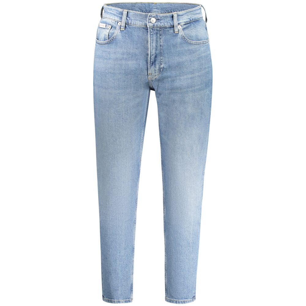 Calvin Klein Blue Cotton Men Jeans Calvin Klein Dark Gray