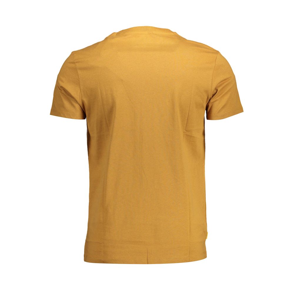 Timberland Brown Cotton Men TShirt Timberland Goldenrod