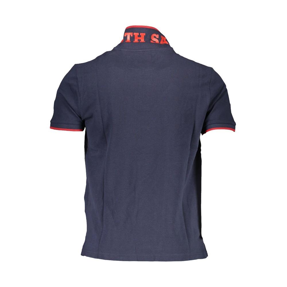 North Sails Blue Cotton Men Polo Shirt North Sails Dark Slate Gray