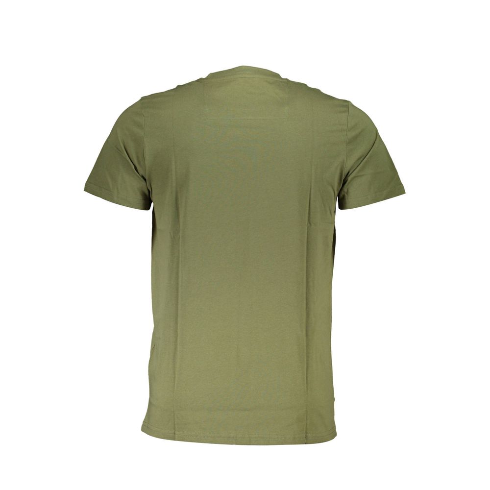 Cavalli Class Green Cotton T-Shirt Cavalli Class Dim Gray
