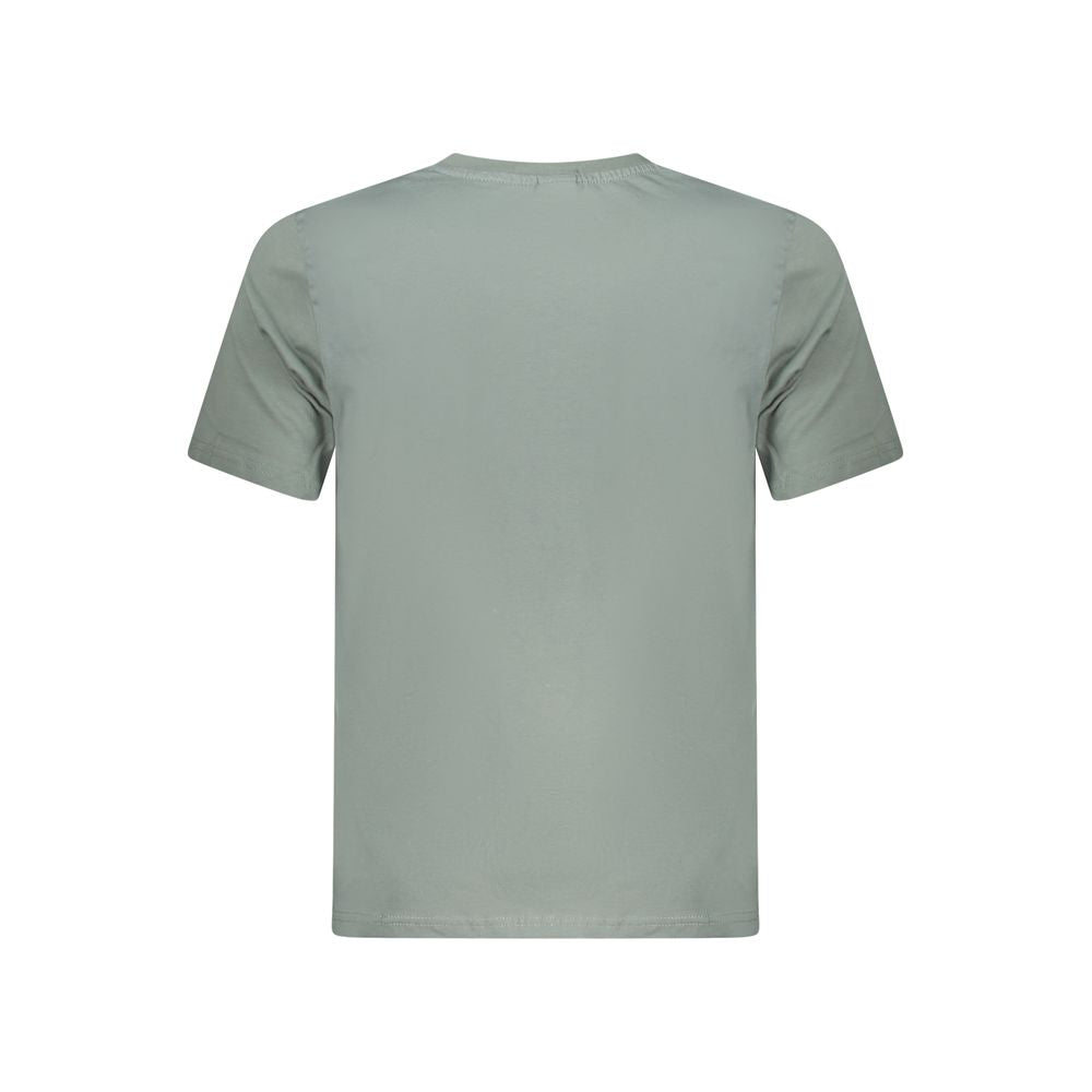 North Sails Green Cotton Men T-Shirt North Sails Dark Gray