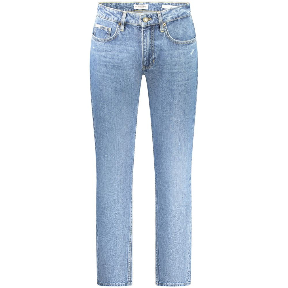 Guess Jeans Blue Cotton Men Jeans Guess Jeans Dark Gray