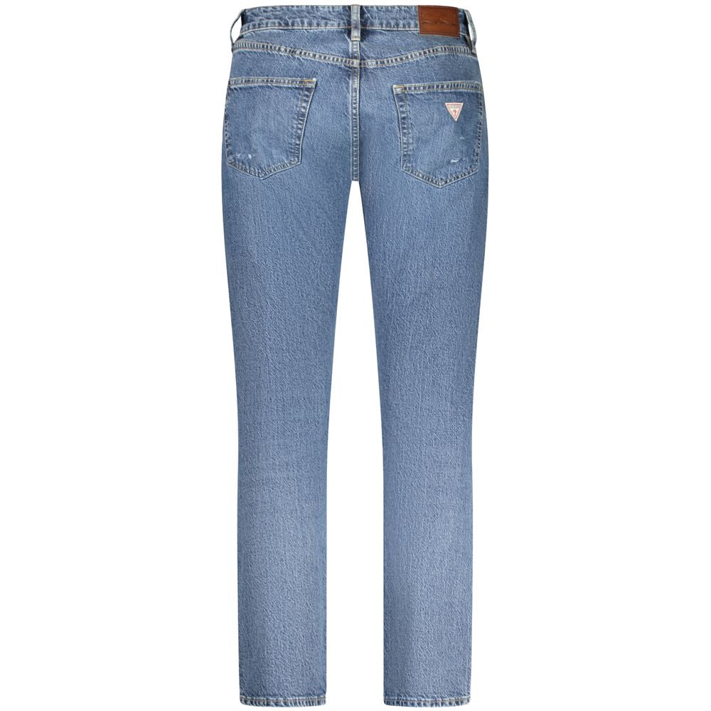Guess Jeans Blue Cotton Men Jeans Guess Jeans Light Slate Gray