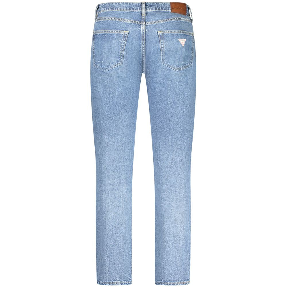 Guess Jeans Blue Cotton Men Jeans Guess Jeans Dark Gray