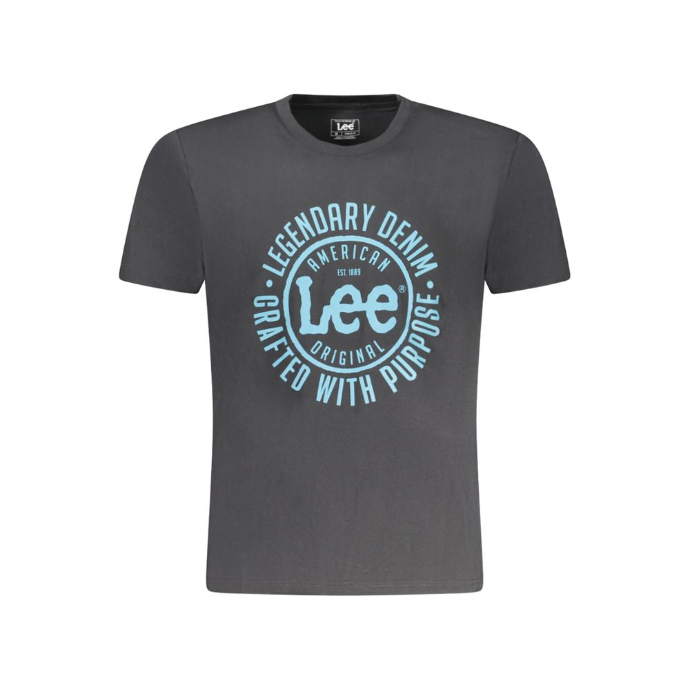 Lee Black Cotton Men T-Shirt Lee Dark Slate Gray