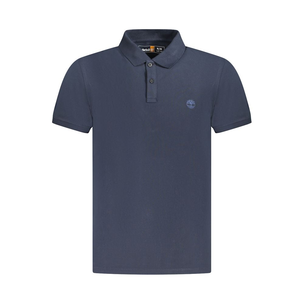 Timberland Blue Cotton Men Polo Shirt Timberland Dark Slate Gray