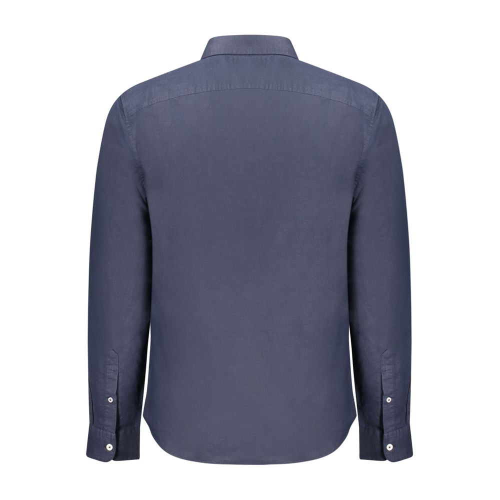 Timberland Blue Cotton Shirt Timberland Dark Slate Gray