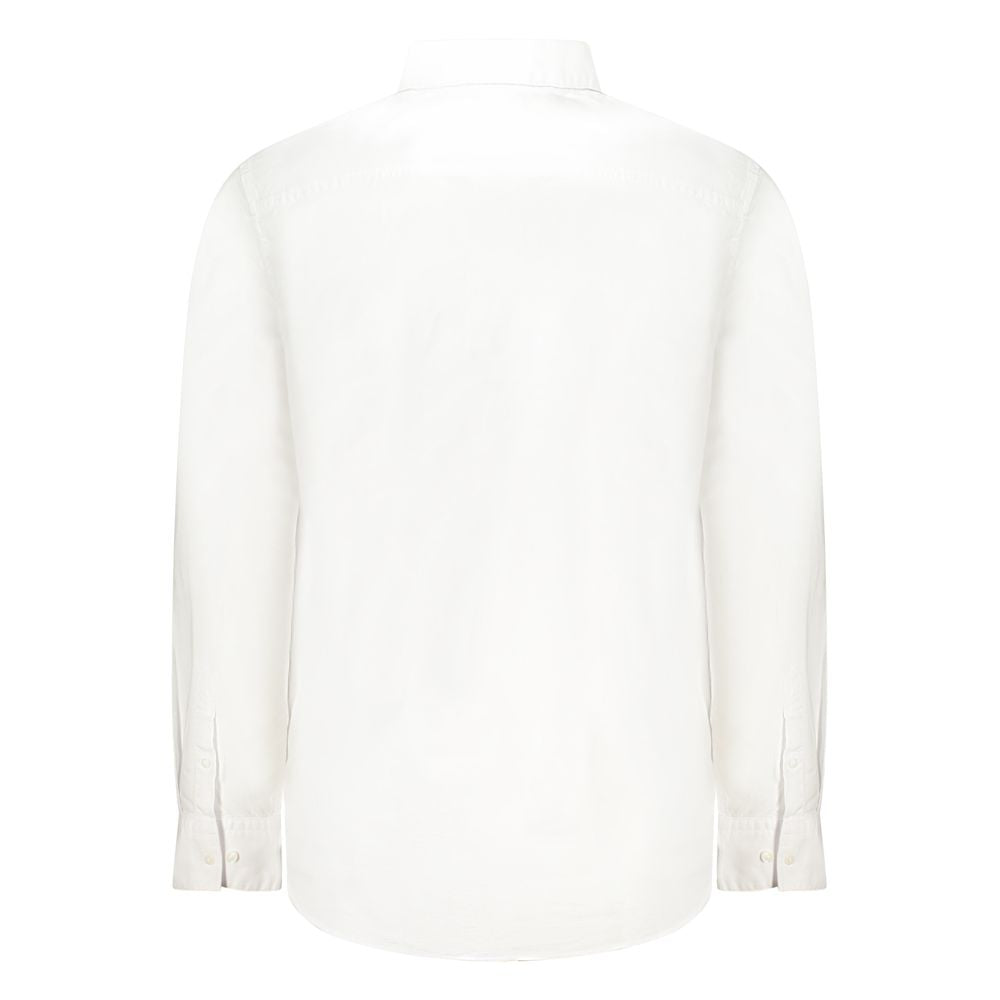 Calvin Klein White Cotton Men Shirt Calvin Klein White Smoke