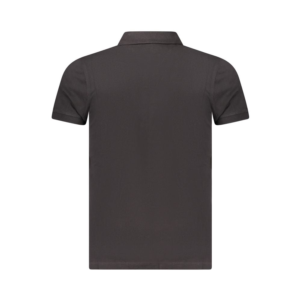 Tommy Hilfiger Black Cotton Men Polo Shirt Tommy Hilfiger Dark Slate Gray