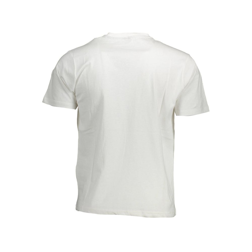 North Sails White Cotton Men T-Shirt North Sails Light Gray