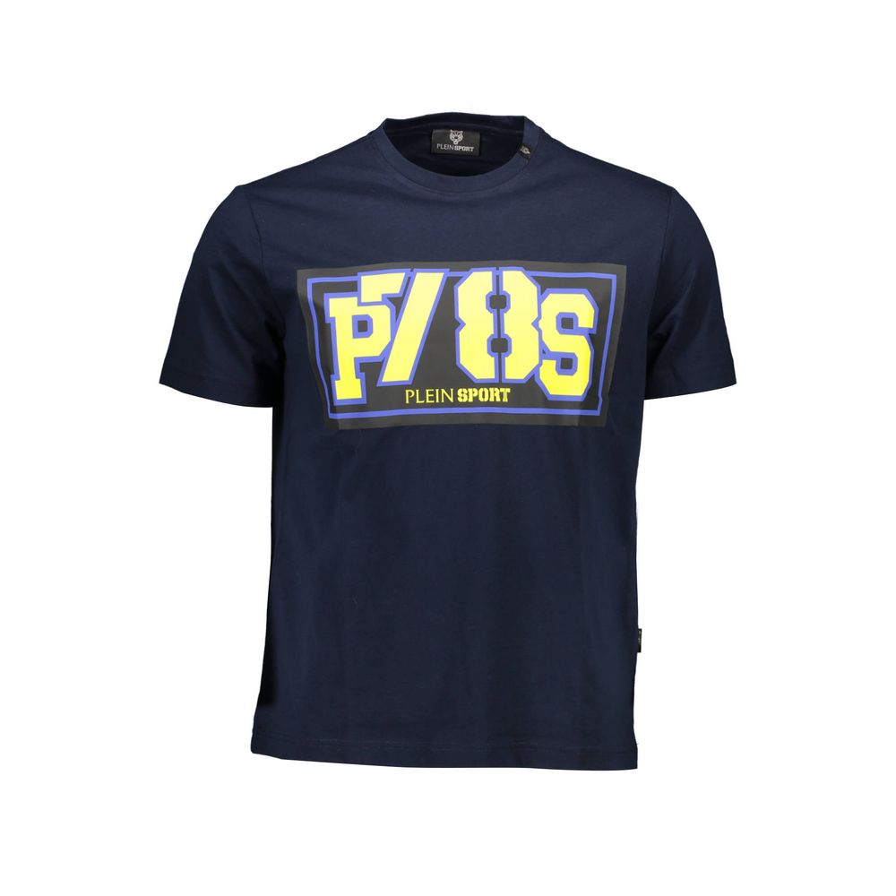 Plein Sport Blue Cotton Men T-Shirt Plein Sport Dark Slate Gray