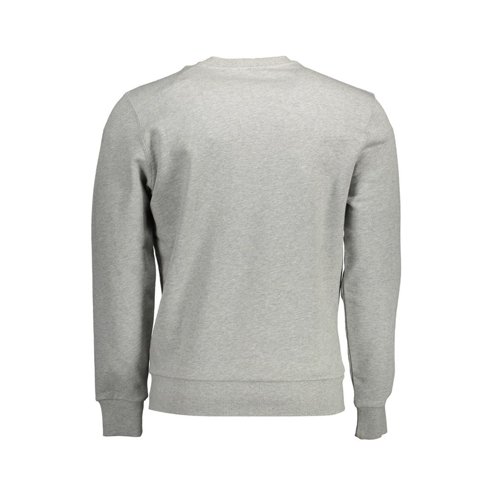 North Sails Gray Cotton Men Sweater North Sails Dark Gray