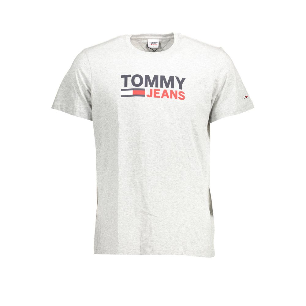 Tommy Hilfiger Gray Cotton Men T-Shirt Tommy Hilfiger Beige