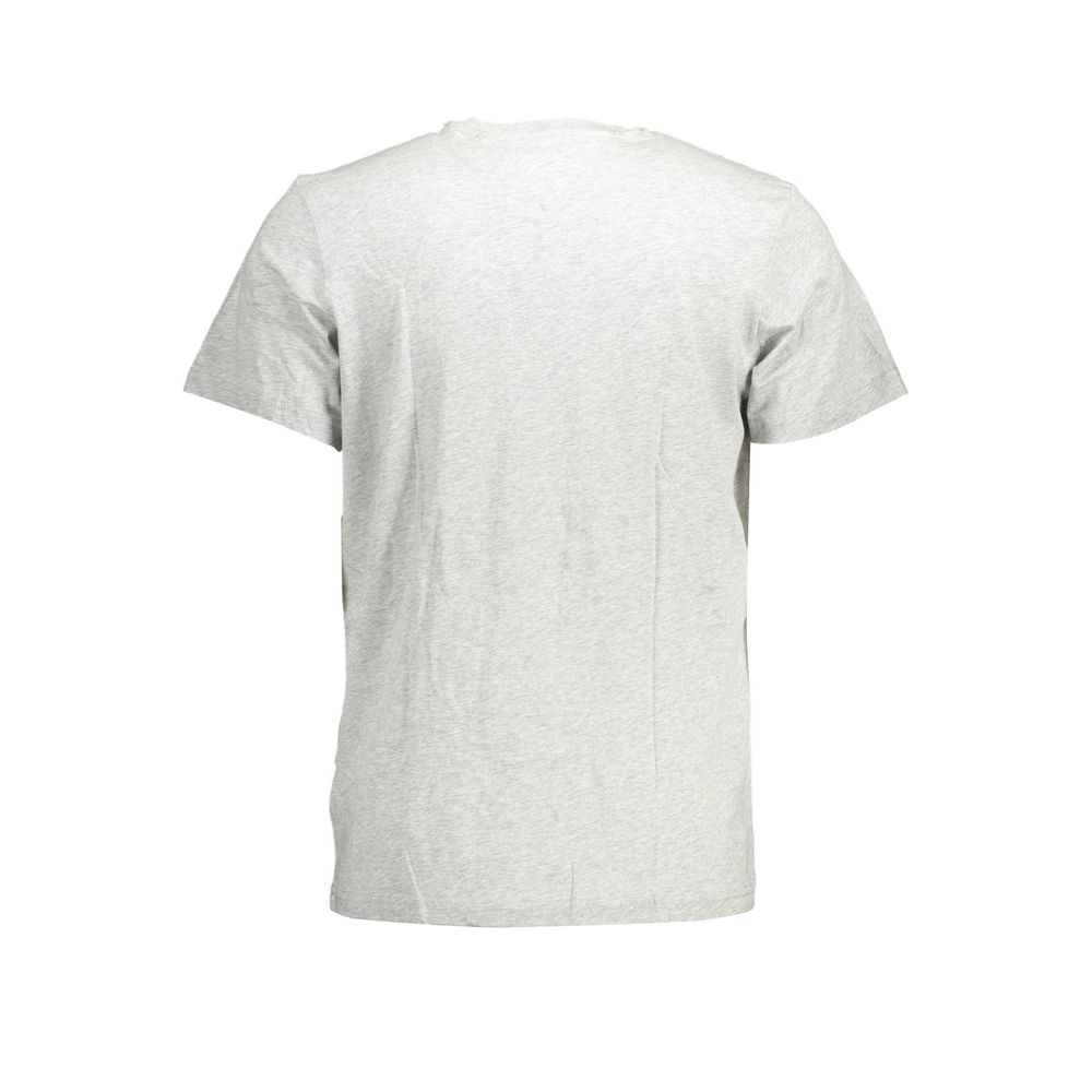 Tommy Hilfiger Gray Cotton Men T-Shirt Tommy Hilfiger Light Gray