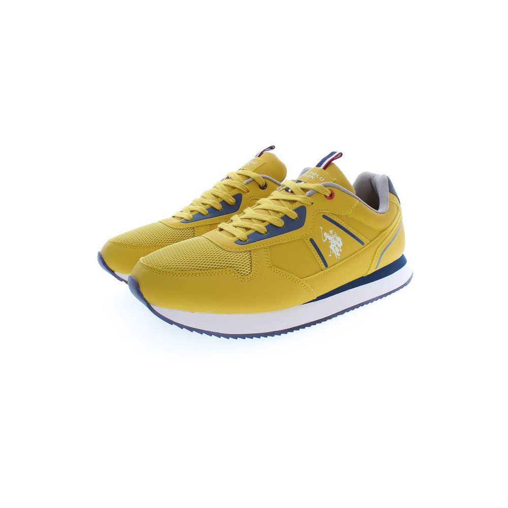U.S. POLO ASSN. Yellow Polyester Men Sneaker U.S. POLO ASSN. Goldenrod
