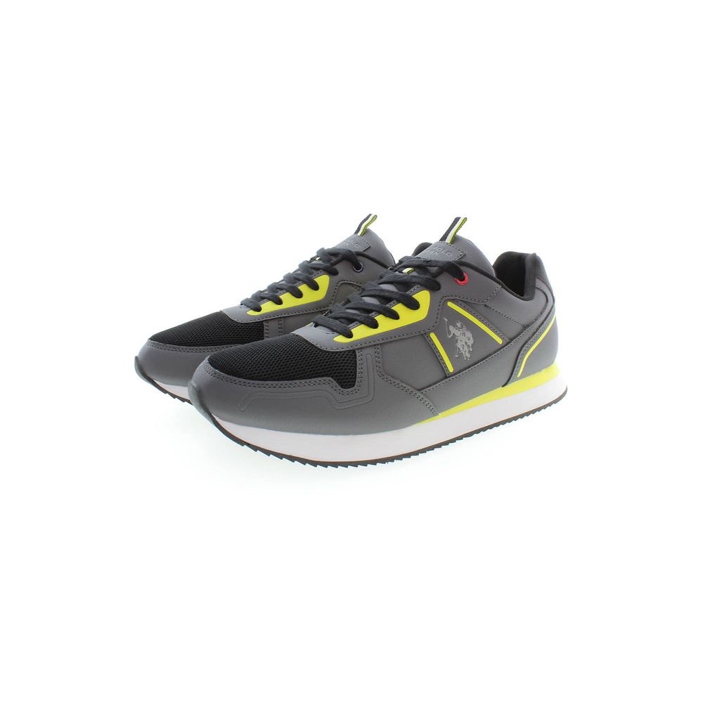 U.S. POLO ASSN. Gray Polyester Men Sneaker U.S. POLO ASSN. Dark Slate Gray