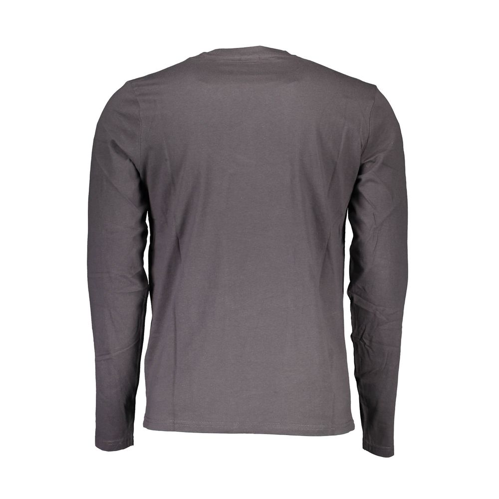 North Sails Gray Cotton Men T-Shirt North Sails Dim Gray