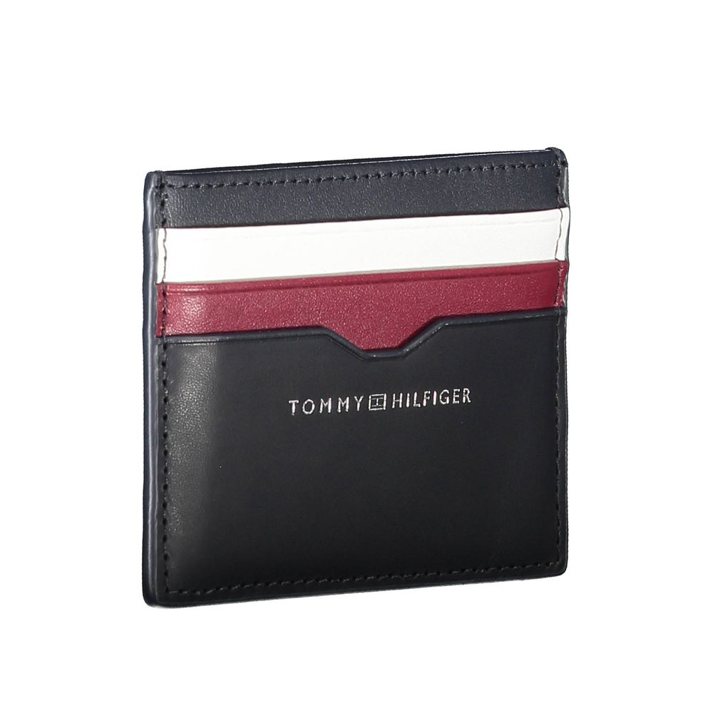 Tommy Hilfiger Blue Leather Men Wallet Tommy Hilfiger Dark Slate Gray
