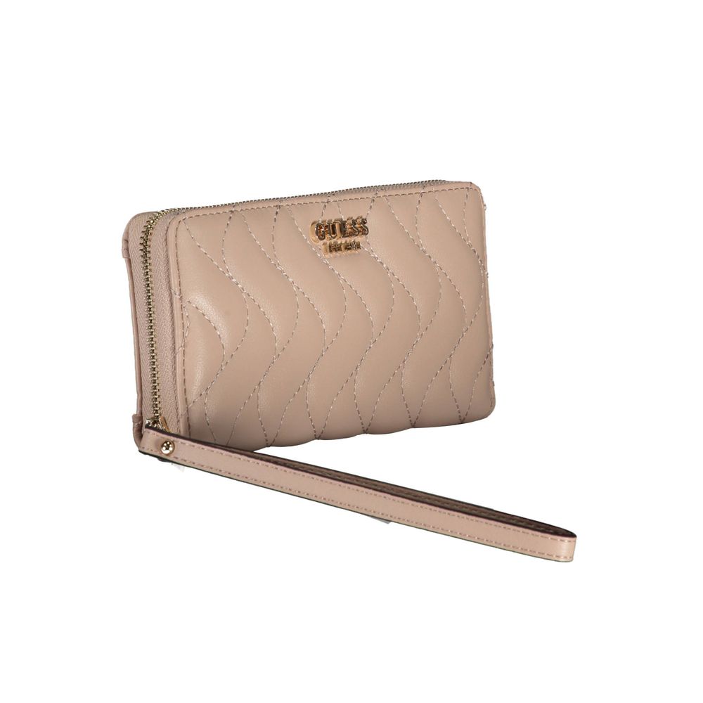 Guess Jeans Pink Polyethylene Women Wallet Guess Jeans Rosy Brown