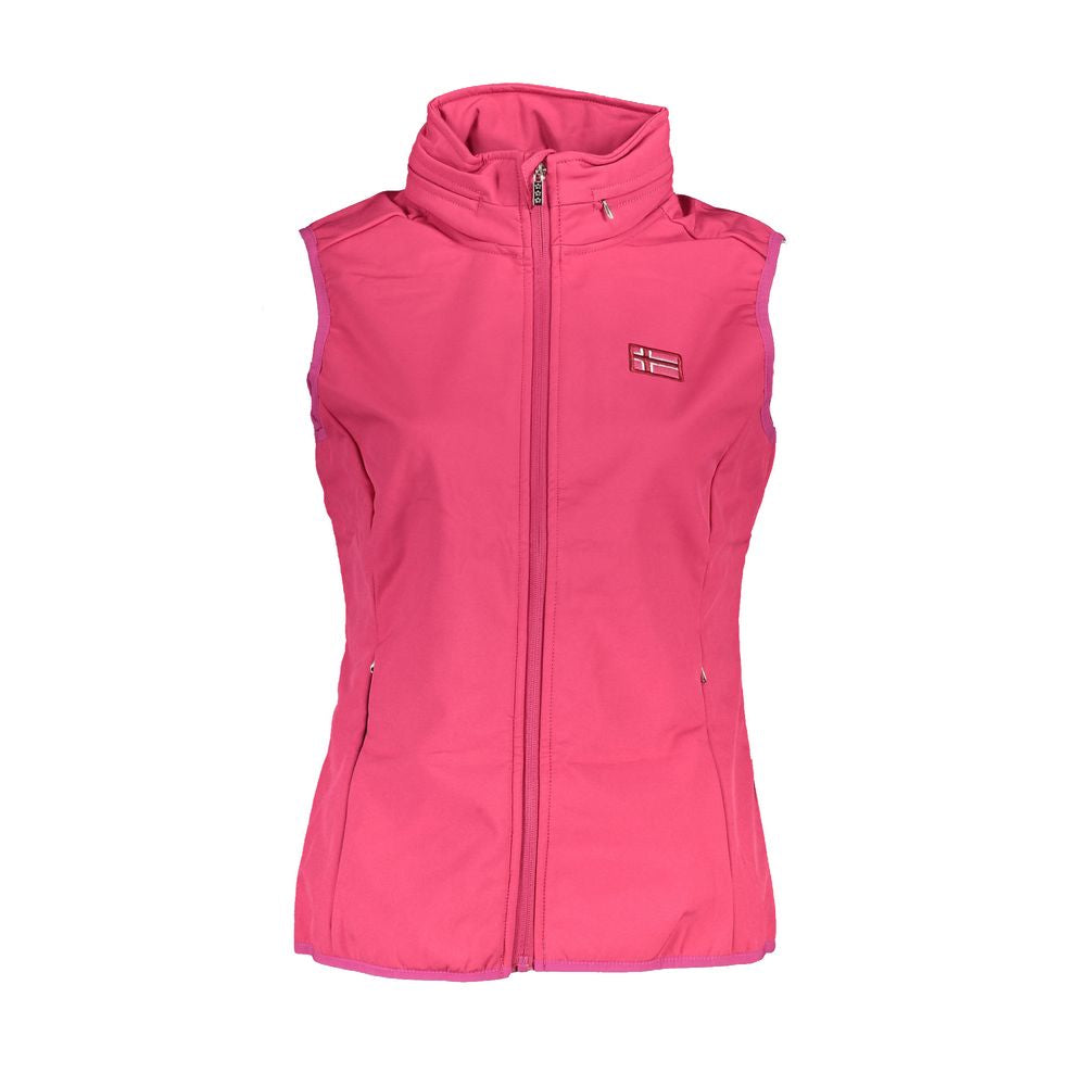 Scuola Nautica Pink Polyester Jackets & Coat Scuola Nautica Pale Violet Red