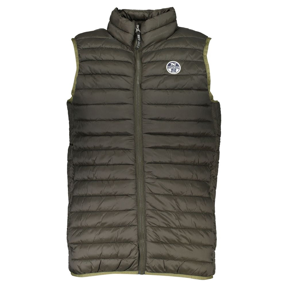 North Sails Green Polyamide Men Jacket North Sails Dark Slate Gray