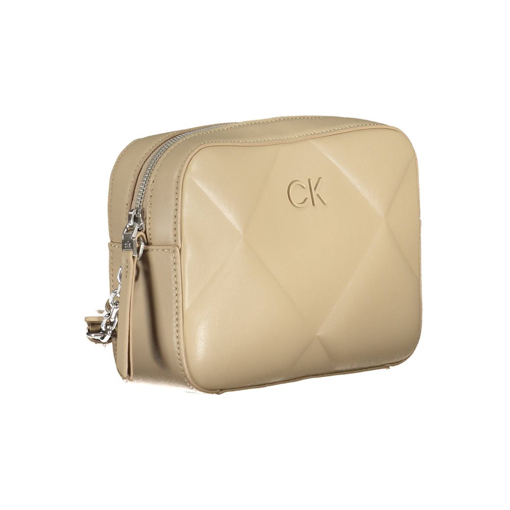 Calvin Klein Beige Polyester Handbag Calvin Klein Tan