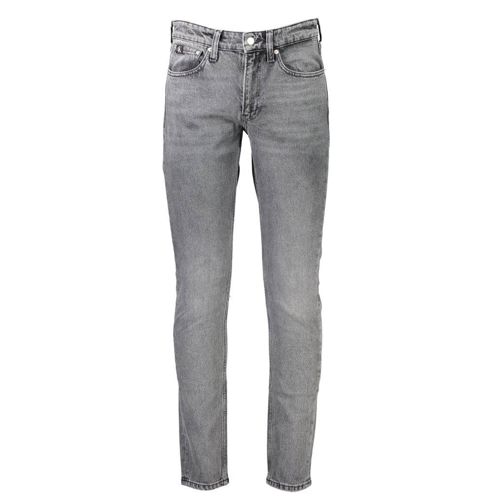 Calvin Klein Gray Cotton Men Jeans Calvin Klein Slate Gray